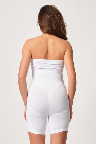 Emay Önden Agraflı Paçalı Boxer Korse 2087 Beyaz