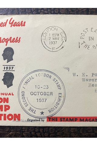 İngiltere 1937 One Hundred Years Of Postal Progress 1837-1937 The Second London Annual Stamp Exhibition Organized By The Stamp Magazine Fdc Teşhir Ürün