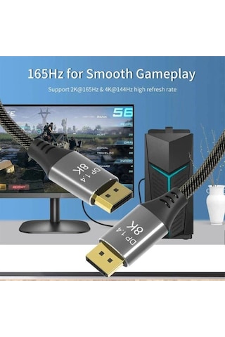 2 metre 8k display port kablo