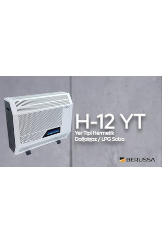 Berussa H12-YT 10 KW Yer Tipi Hermetik Doğalgaz Sobası