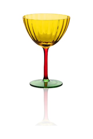Ayaklı Cam Dondurma Kasesi Sarı 240 Ml Sarı