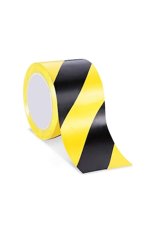 Zemin Yer İşaretleme Güvenlik Bandı Sarı Siyah 50 Mm X 30 Mt