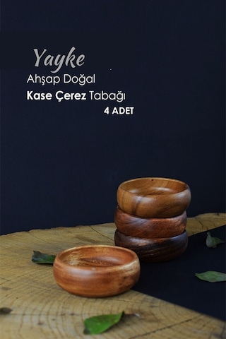 Yayke Doğal Ahşap Çerezlik | Organik Ahşap Bambu Kase Çerezlik