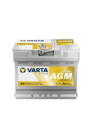 Varta A8 12v 60ah 680a Dynamic Start Stop Agm Akü Üretim Tarihi:2025