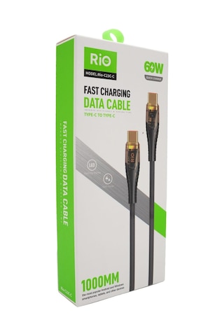 Rio Tech 60w Hızlı Şarj Ve Data Kablosu Type-c To Type-c 1 Metre
