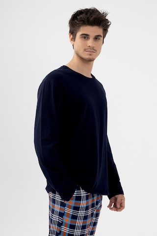 Erkek Pamuklu Uzun Kollu Ekose Desenli Pijama Takımı Ko60110 Turuncu