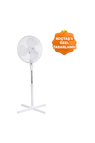 Opp Ayaklı 40 cm Beyaz   Vantilatör 45 Watt 90 Derece