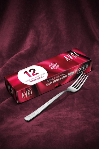 Avcı Ay Işığı Yemek Çatalı 12 Adet Gümüş Avcı Ay Işığı Yemek Çatalı 12 Adet Gümüş