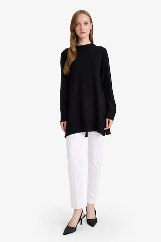 Defacto Regular Fit Bisiklet Yaka Yırtmaçlı Basic Düz Tunik H3431az25wnbk27 Siyah