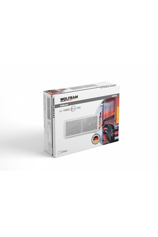 Wolfram 3m Yapışkanlı E - Belgeli Beyaz Dikdörtgen Reflektör - 10 Adet
