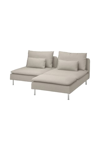 Ikea Bej Ferah Kanepe - Uzanma Koltuklu 2'li Kanepe
