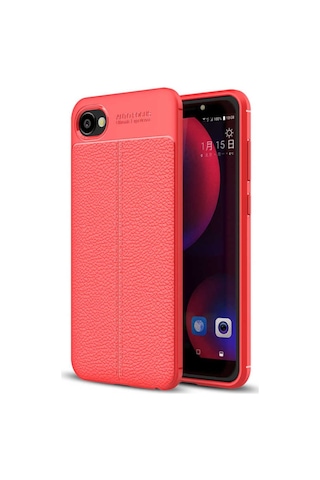 Htc Desire 12 Kılıf Deri Tarzı Niss Silikon Case