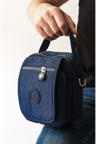 Krinkıl/klinkır Su Geçirmez İthal Kumaş Cırtlı Çokgözlü Erkek Çapraz Omuz El Çantası Lacivert 11-6k Lacivert