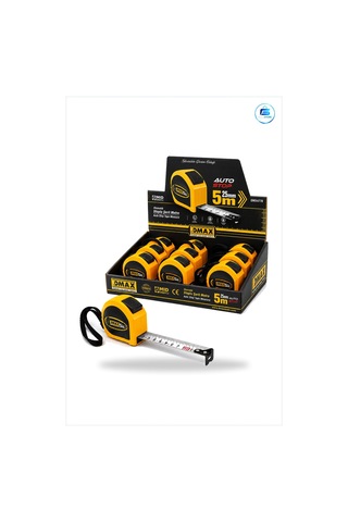 Şerit Metre 5m X 25mm Otomatik Çelik Stoplu Ölçüm Aleti Kompakt M 5 M