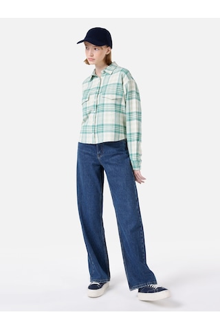 Colin's Colins Regular Fit Yeşil Kadın Uzun Kol Gömlek Cl1067160 Elma Yeşili