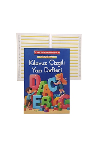 Yeni Müfradat Kılavuz Çizgili Güzel Yazı Defteri Büyük Boy 19x27cm -1 Adet
