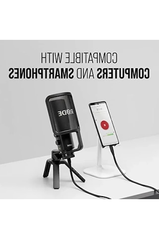 Usb-c Bağlantılı Stüdyo Kalitesinde Kondansatör Mikrofon Açık Bej