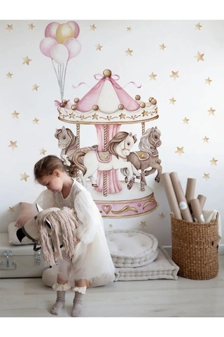 Wallshebno Çocuk Duvar Çıkartmaları Dekorasyon Karusel 152696982 Diğer