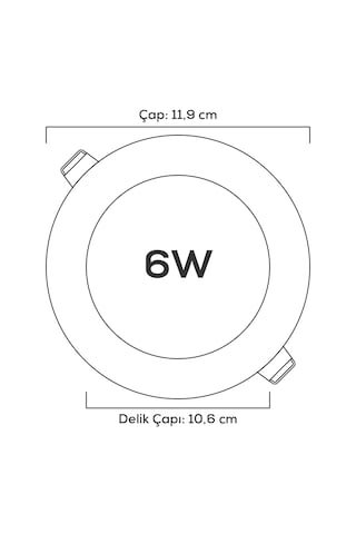24v Led Spot 6w - Gün Işığı - Karavan Tekne Araç Solar 24 Volt