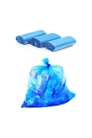 Çöp Torbası Orta Boy Mavi Çöp Poşeti 20'li x 5 Paket