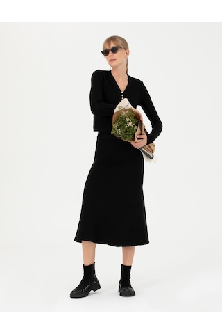 Pierre Cardin Kadın Siyah Etek Triko 50276344-vr046 Siyah