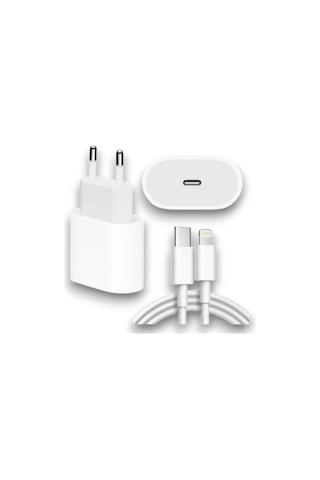 Usb C Güç Adaptörü + Lightning Şarj Kablosu Seti iPhone & İpad Uyumlu, Pd Hızlı Şarj, 1 Metre Kablo Iphone Xs Max