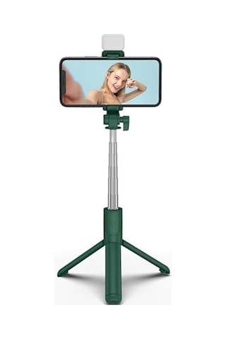 Işıklı Bluetooth Selfie Çubuğu Tripod - Uzaktan Kumandalı, Taşınabilir, Uzatılabilir, Tüm Telefonlarla Uyumlu, Vlog Ve Video Çekimi İçin Ideal