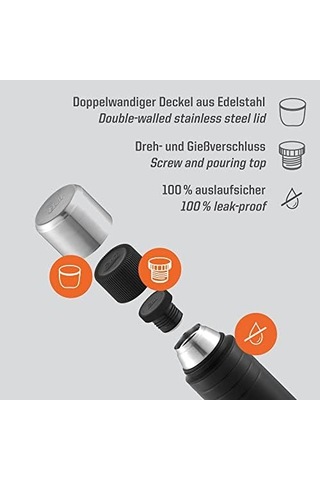 Majoris Vakum Termos,1000 Ml Siyah