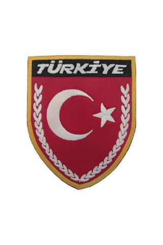 Türk Bayrağı Nakış Işleme Arma Patch 8x9 5 Cm Türk Bayrağı Nakış Işleme Arma Patch 8x9 5 Cm