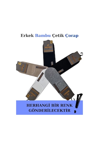 Veraura Lifestyle Mısırlı 62300 Erkek Bambu Çetik Çorabı Asorti