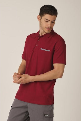Alexander Gardi Alexandergardı Polo Yaka Erkek T-shirt Cas442940 Bordo