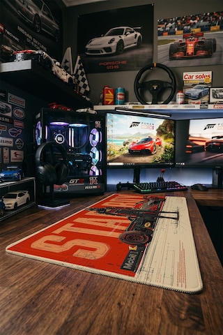 Max Verstappen Red Bull Racing Formula 1 40x90 Cm Oyuncu Mousepad Kaymaz Taban Büyük Boy Mousepad Siyah