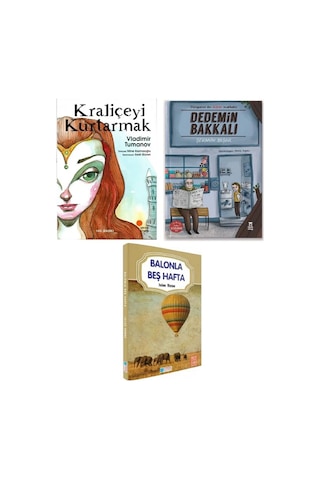 Kraliçeyi Kurtarmak - Dedemin Bakkalı + Balonla Beş Hafta 3 Kitap Set