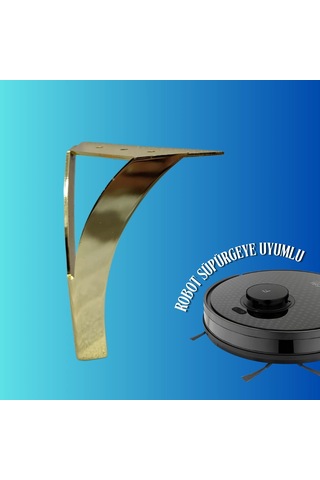14 Cm Metal Damla Koltuk Ayağı Mobilya Ayağı Ünite Ayağı Konsol Ayağı Puf Berjer Ayağı Gold