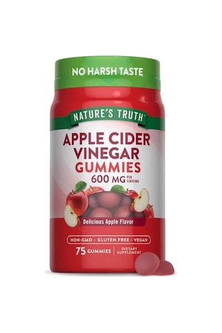 Apple Cıder Vınegar 600 Mg 75 Gummies - Delicious Apple Flavor