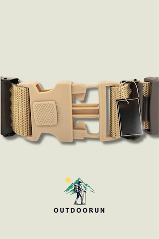 Outdoorun Bej Delikli Outdoor Örme Kemer Bej