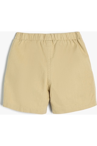 Koton Şort Kapaklı Cepli Beli Bağlamalı Pamuklu Haki 4smb40064tw Haki