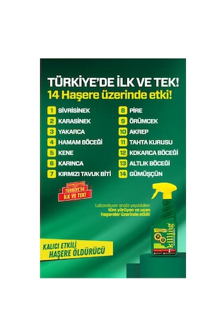 Killing Max Sprey 500 Ml Böcek İlacı Karınca 3 Ay Etkili 14 Haşere Hamam Böceği Pire Tahtakurusu