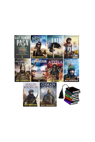 Okay Tiryakioğlu -full Set- Gazi Osman Paşa - Cengiz Han - Fatih Sultan Mehmet -yırtılmaz Ayraçlı