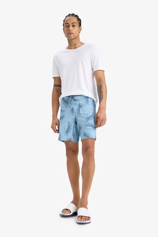 Defacto Defactofit Regular Fit Desenli Esnek Dokulu Deniz Şortu D9630ax25hsbe523 Mavi