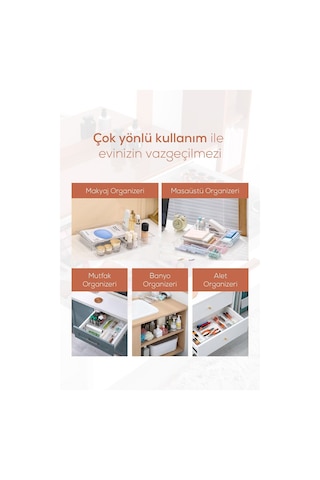 Vienev 25li Çekmece İçi-dolap İçi Makyaj Takı Aksesuar Düzenleyici Organizer Şeffaf