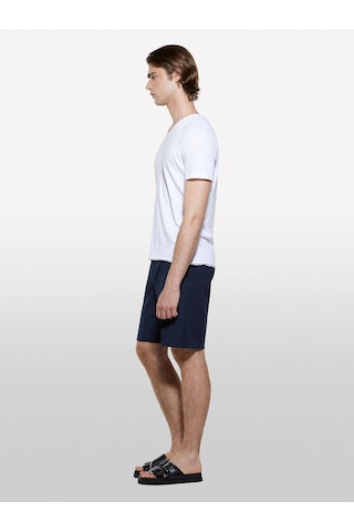 %100 Pamuk Yırtmaç Detaylı Regular Fit Bermuda Şort Erkek Lacivert Şort - 325p4gj0s9018 Lacivert