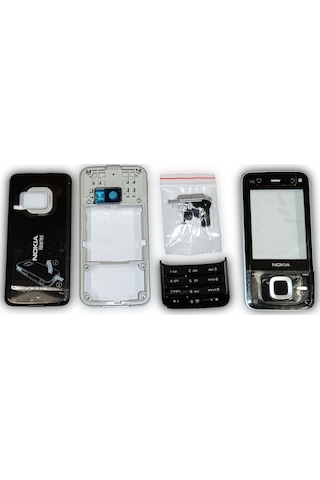 Nokia N81 Kasa Kapak Tuş Takımı N81 Uyumlu Siyah Renk Orta Kasa Ö