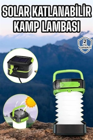 Sepetopia Güneş Enerjili Led Lamba Kamp Lambası Katlanabilir Lamba Usb Şarjlı 30585402