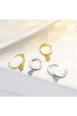 Altın Bague Ringen S925 Gümüş Kadın Kabarcık Saplama Küpe Basit Düğün Mosan Elmas Kaplama 14k Altın Küpe