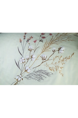 Dantela Moneda Nakışlı Pamuk Saten Çift Kiş.nevresim Takımı-krem 70674077