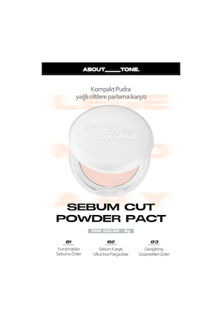 About Tone Yağlanma ve Sebum Karşıtı Matlaştırıcı Pudra ABOUT TONE Sebum Cut Powder Pack