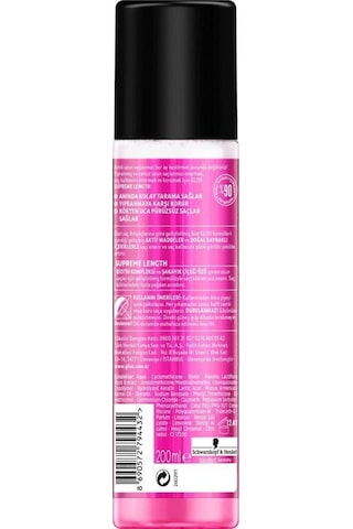 Gliss Supreme Length Uzun Saçlara Özel Durulanmayan Sıvı Saç Kremi 2 x 200 ML