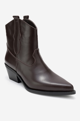 Luvishoes Luvi Shoes Elıa Kahverengi Cilt Hakiki Deri Kadın Western Bot Kahverengi