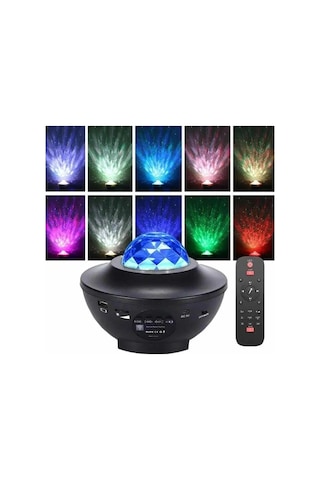 Dönen Işıklı Disko Topu Projektör Müzik Çalarlı Disco Speaker .